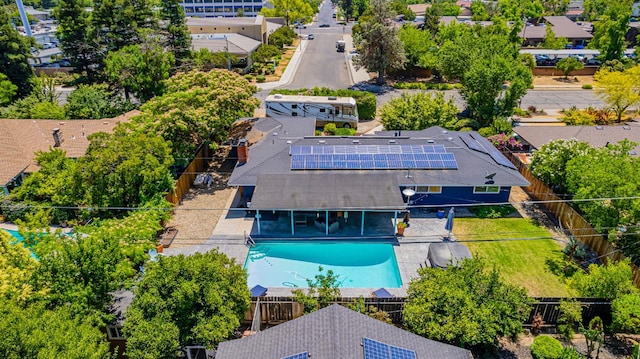 1096 Twain Ave W, Fresno, CA 93711 - aerial view of property and surrounding area with a pool area