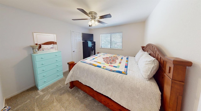 33491 Rd 233, North Fork, CA 93643 - bedroom featuring carpet flooring, ceiling fan, and a closet