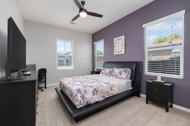 3771 Wrenwood Ave, Clovis, CA 93619 - bedroom with light colored carpet, a desk, and baseboards