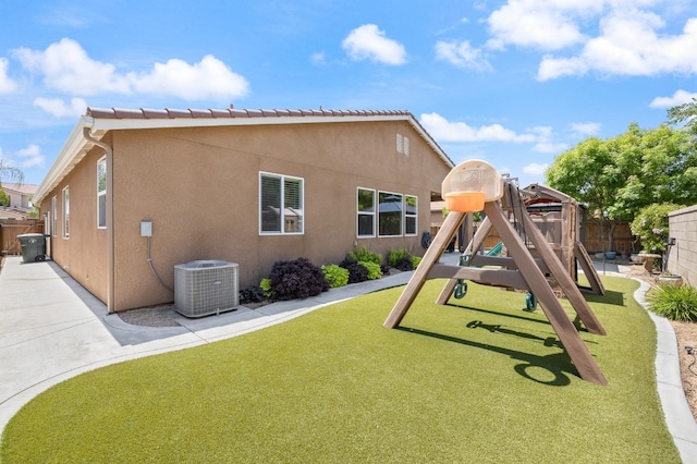 3771 Wrenwood Ave, Clovis, CA 93619 - view of play area with central AC and a patio
