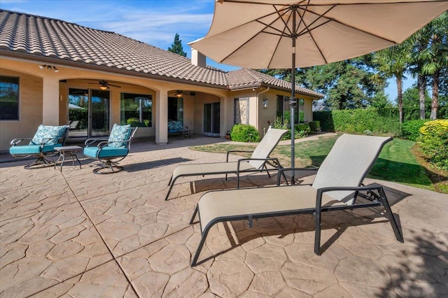 2707 W Menlo Ave, Fresno, CA 93711 - view of patio with a ceiling fan