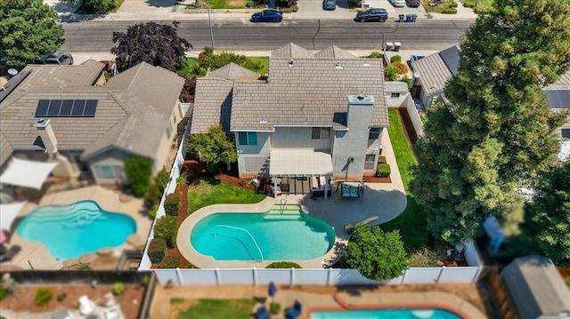2162 Decatur Ave, Clovis, CA 93611 - aerial view of a pool