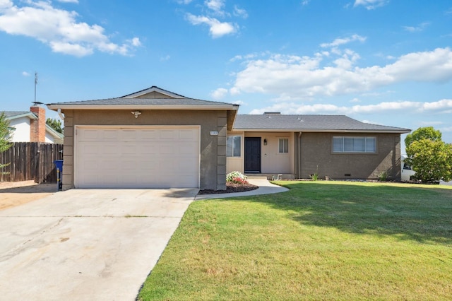 1583 San Gabriel Ave, Clovis, CA 93611 - single story home with concrete driveway, an attached garage, and stucco siding