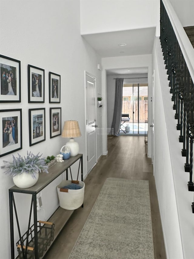 922 Winchell Way W, Madera, CA 93636 - hall featuring stairway and wood finished floors