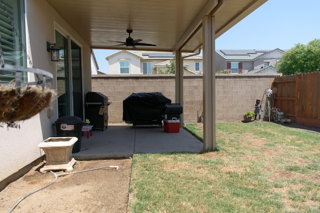 6379 W Northdale Ave, Fresno, CA 93723 - view of yard with a patio area and a ceiling fan