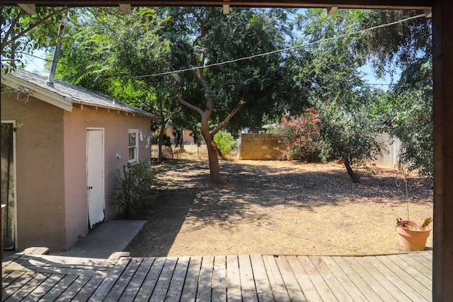 1020 E Saginaw Way, Fresno, CA 93704 - fenced backyard featuring a deck