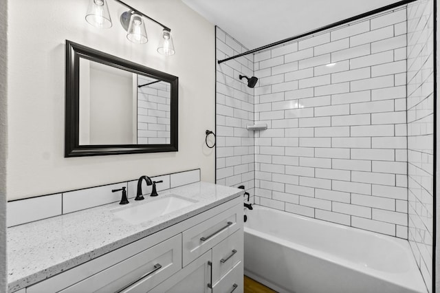 3877 N Ezie, Fresno, CA 93727 - bathroom with vanity and bathtub / shower combination