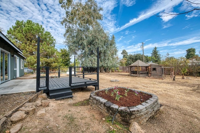 17367 Camden Dr, Madera, CA 93638 - view of yard with a deck