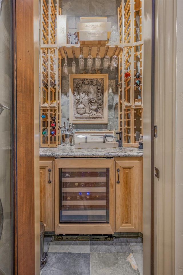 2136 E Royal Dornoch Ave, Fresno, CA 93730 - wine cellar with beverage cooler and bar area