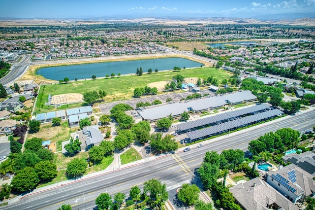 1251 E Rosemont Ln, Fresno, CA 93730 - aerial view of residential area with a large body of water