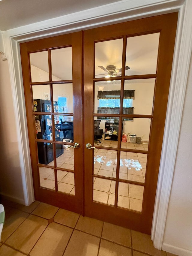 31117 Longview Ln E, Coarsegold, CA 93614 - doorway to outside with french doors and light tile patterned flooring