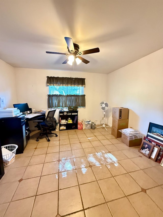 31117 Longview Ln E, Coarsegold, CA 93614 - office space with light tile patterned floors and ceiling fan