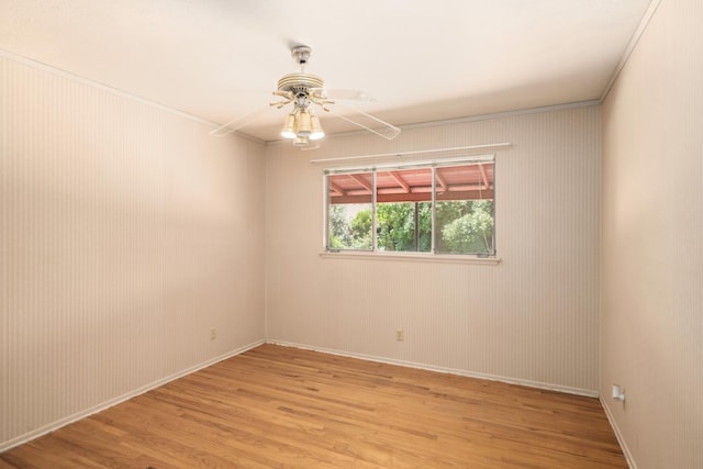 1438 E Rialto Ave, Fresno, CA 93704 - unfurnished room featuring ceiling fan, light wood-style flooring, and baseboards