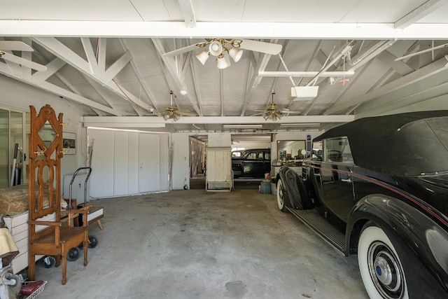 1438 E Rialto Ave, Fresno, CA 93704 - garage with a ceiling fan