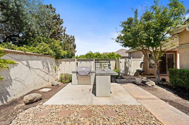 2189 W Via Delfini, Fresno, CA 93711 - fenced backyard featuring a patio and a grill