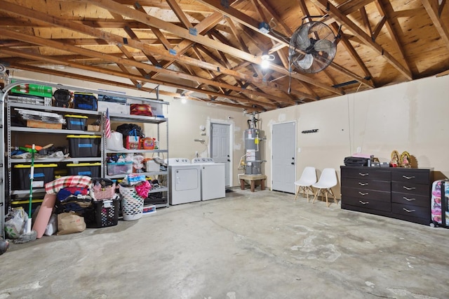 2316 S Kirk St, Fresno, CA 93706 - garage featuring washer and dryer and secured water heater