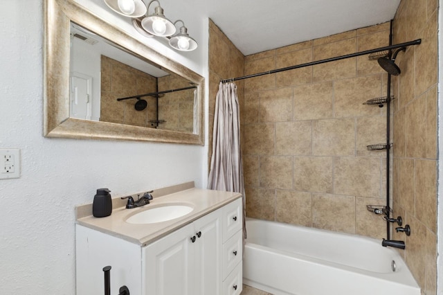 2316 S Kirk St, Fresno, CA 93706 - full bath featuring vanity and shower / tub combo with curtain