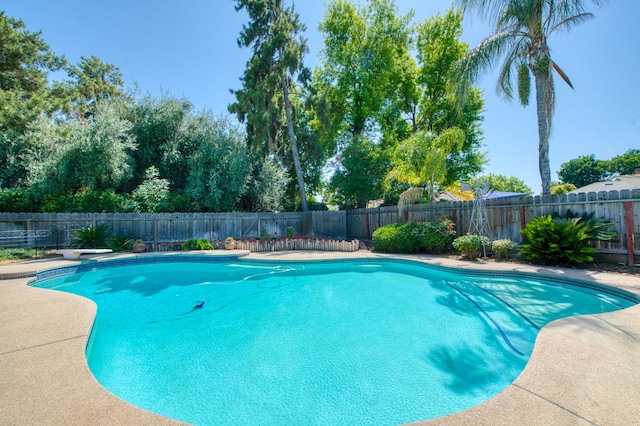 3171 W Sample Ave, Fresno, CA 93711 - view of swimming pool featuring a fenced backyard and a diving board