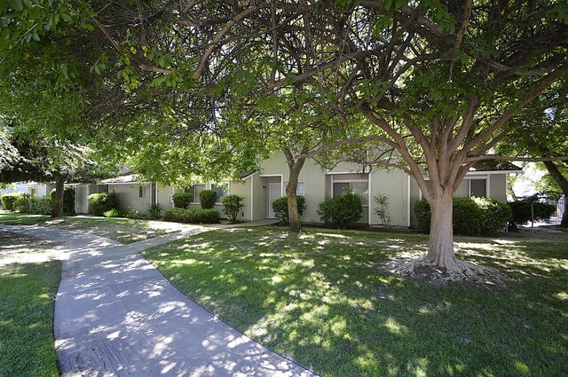4779 N Cedar Ave # 109, Fresno, CA 93726 - obstructed view of property with a front lawn and stucco siding