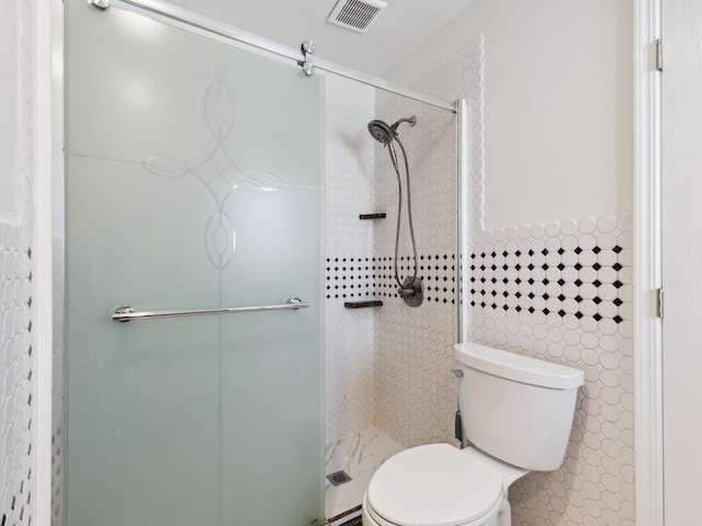 2091 E Cromwell Ave, Fresno, CA 93720 - bathroom with a stall shower and tile walls