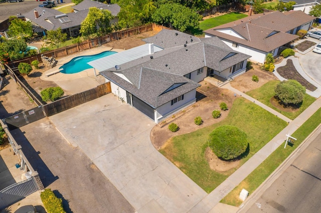 2048 W Sierra Ave, Fresno, CA 93711 - aerial view of residential area with a pool area