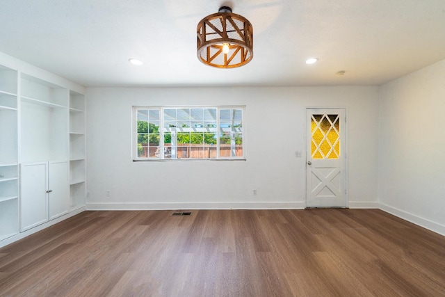 2048 W Sierra Ave, Fresno, CA 93711 - foyer with wood finished floors, baseboards, recessed lighting, and a chandelier