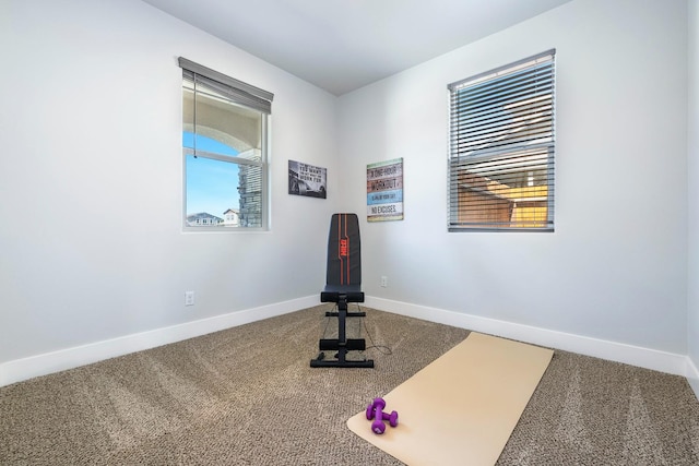 1276 Sauret St, Madera, CA 93638 - exercise room featuring carpet and baseboards