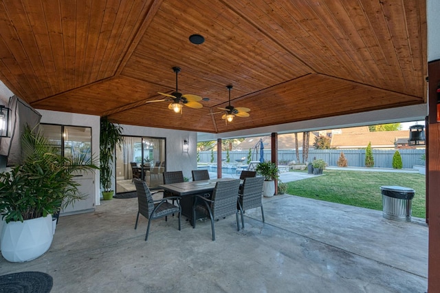 3841 W Alluvial Ave, Fresno, CA 93711 - view of patio featuring outdoor dining area and a ceiling fan