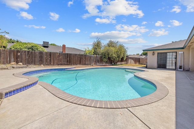 300 W Adrian Way, Hanford, CA 93230 - view of swimming pool with a patio area and a fenced backyard