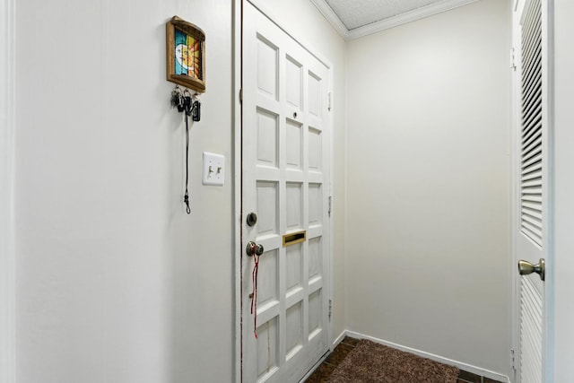 4849 N 7th St Unit E, Fresno, CA 93726 - doorway with crown molding and baseboards