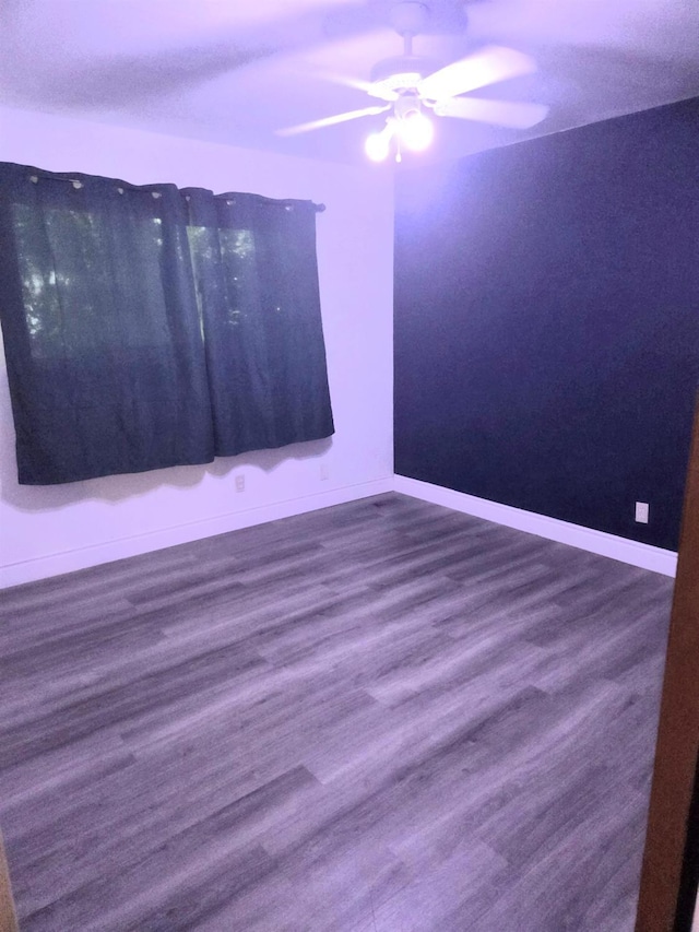 4531 E Fedora Ave, Fresno, CA 93726 - empty room with ceiling fan, wood finished floors, and baseboards