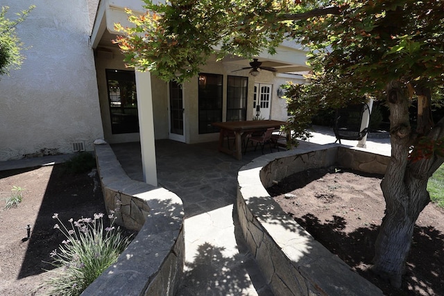 2210 W Spruce Ave, Fresno, CA 93711 - view of patio / terrace featuring a ceiling fan