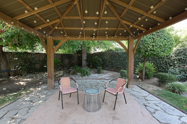 2210 W Spruce Ave, Fresno, CA 93711 - fenced backyard featuring a gazebo and a patio area