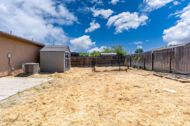 5576 E Burns Ave, Fresno, CA 93727 - fenced backyard with central AC unit