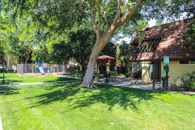 2881 E Huntington Blvd Unit 230, Fresno, CA 93721 - view of yard with stairs and a patio