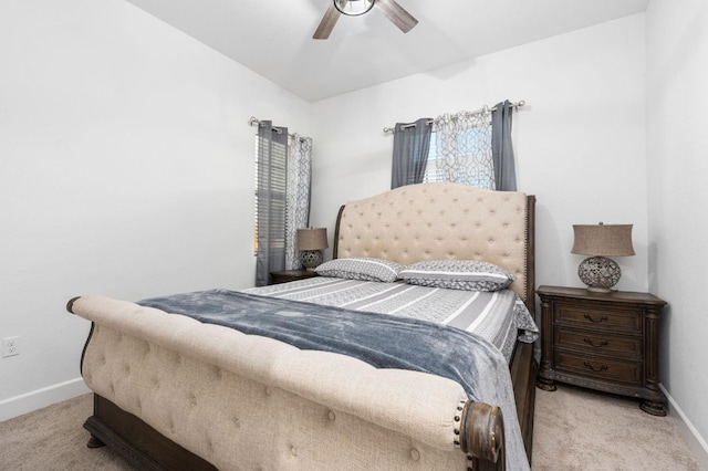 2027 N Bliss Ave, Fresno, CA 93727 - carpeted bedroom featuring baseboards and ceiling fan