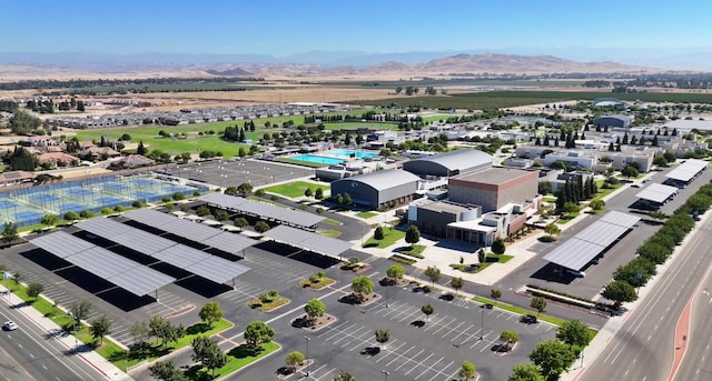 2841 E Brandon Ln, Fresno, CA 93720 - aerial view of a mountainous background and a pool area