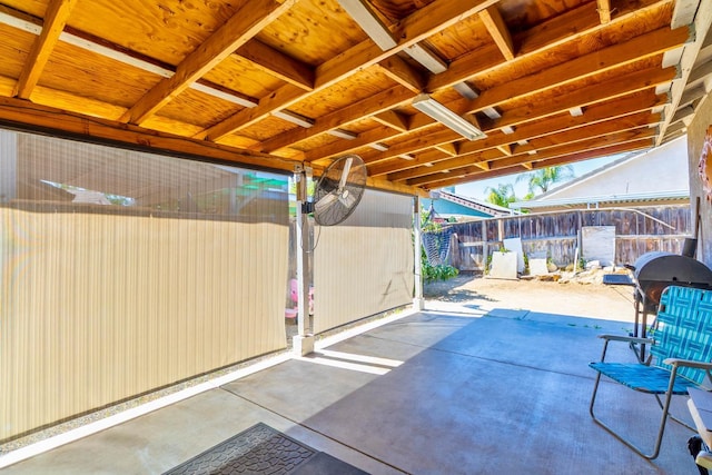 5572 W Indianapolis Ave, Fresno, CA 93722 - fenced backyard featuring a patio