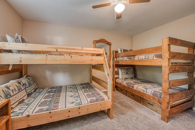 41228 Heartwood Ln, Shaver Lake, CA 93664 - carpeted bedroom with a ceiling fan