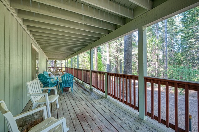 41228 Heartwood Ln, Shaver Lake, CA 93664 - view of wooden terrace