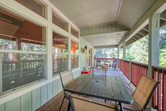 41228 Heartwood Ln, Shaver Lake, CA 93664 - wooden deck featuring outdoor dining area