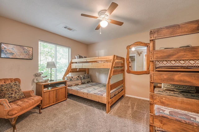 41228 Heartwood Ln, Shaver Lake, CA 93664 - bedroom featuring light colored carpet and a ceiling fan