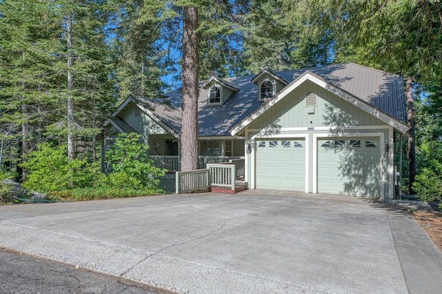 41228 Heartwood Ln, Shaver Lake, CA 93664 - view of front of house with a garage and concrete driveway