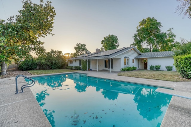 1463 W San Madele Ave, Fresno, CA 93711 - view of swimming pool with a patio and a diving board