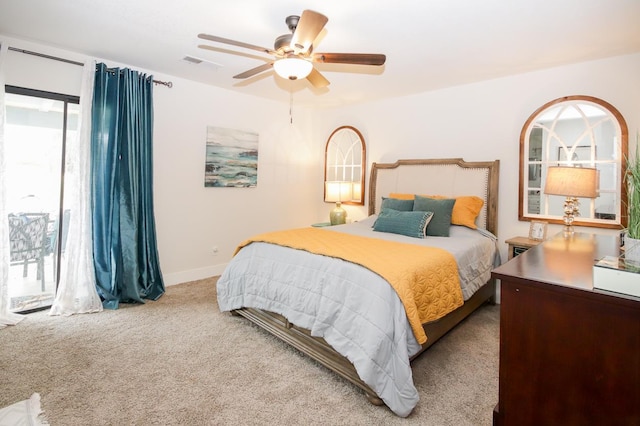 36140 Blanca Ave, Madera, CA 93636 - bedroom with carpet, baseboards, and ceiling fan