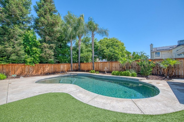 1039 N Burgan Ave, Clovis, CA 93611 - view of pool with a fenced backyard and a patio