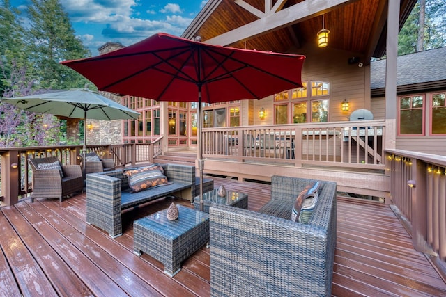 39516 Littleridge Rd, Shaver Lake, CA 93664 - deck featuring outdoor lounge area