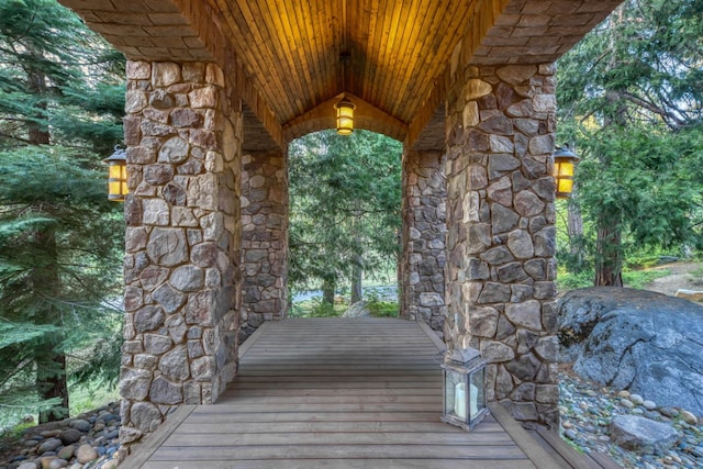 39516 Littleridge Rd, Shaver Lake, CA 93664 - view of wooden terrace