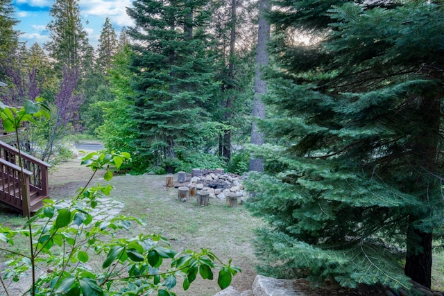 39516 Littleridge Rd, Shaver Lake, CA 93664 - view of yard featuring stairway