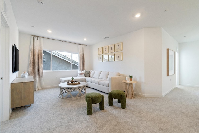 4433 N Phoenix, Fresno, CA 93723 - living room with carpet flooring, recessed lighting, and baseboards